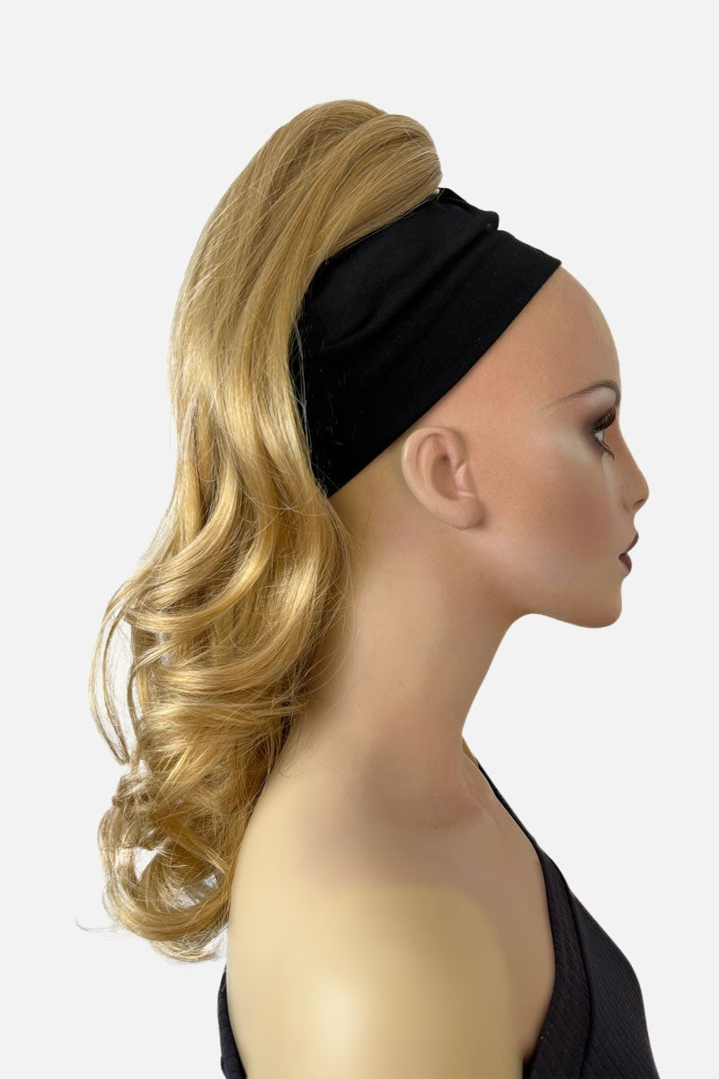 Ponytail hairpiece extension, layered with waves: Elsa