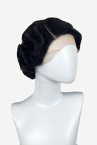 Brown lacefront wig, pinup/vintage style, short with finger waves: Dixie