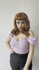 Auburn pinup style wig, finger waved with short fringe, 1950s style: Heidi