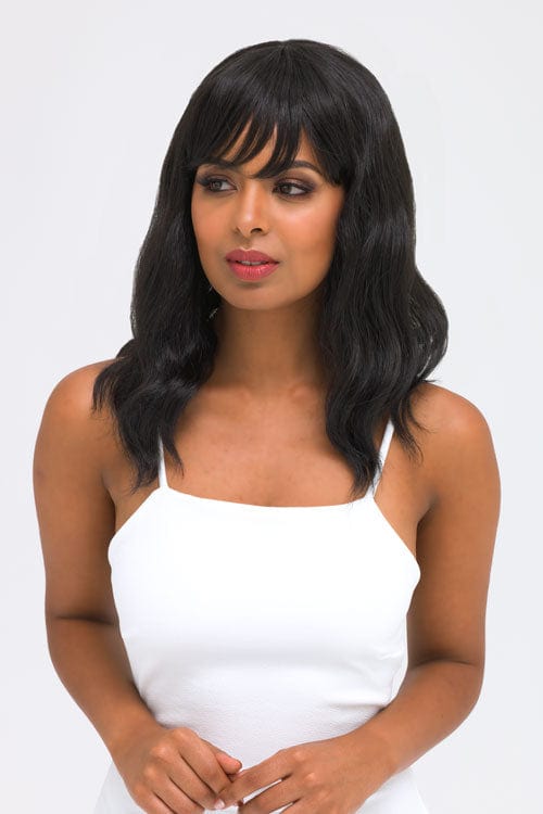 Black long wavy bob wig (lob): Sigrid