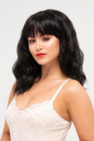 Black long wavy bob wig (lob): Sigrid