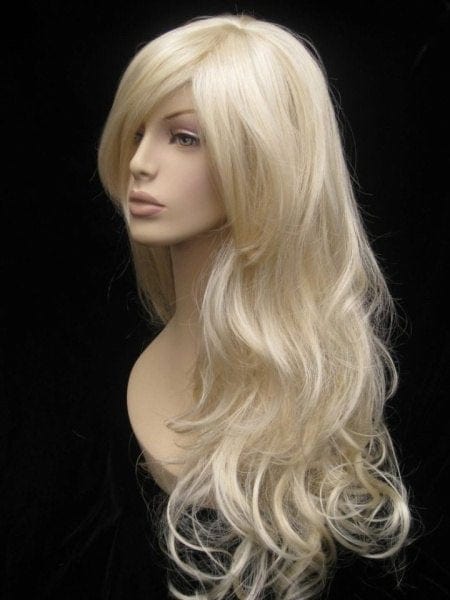 Annabelle's Wigs synthetic wig Light blonde wig with big loose curls, extra long: Eva