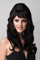 Long black high crown wig, curly: Brigitte AnnabellesWigs