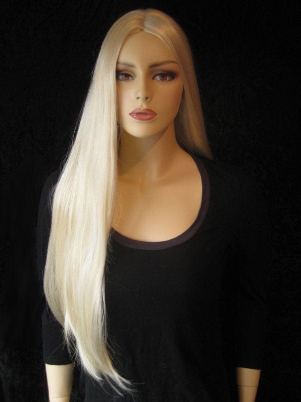 Long, Straight Blonde Wig With No Fringe: Juste freeshipping - AnnabellesWigs