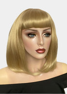 Blonde long bob wig with short fringe: Gloria