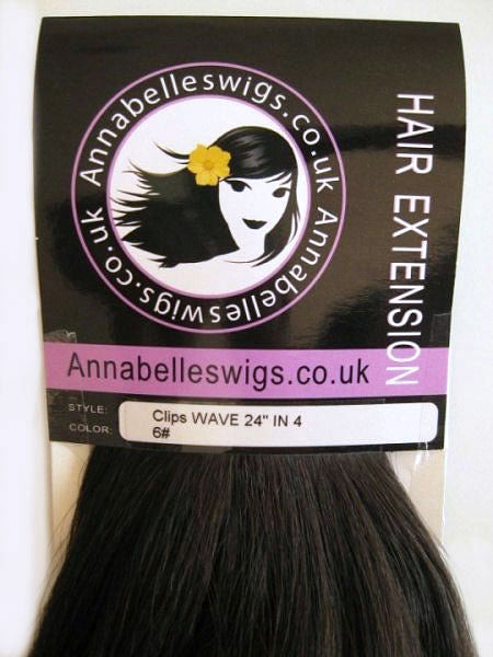 Clip-in hair extensions, 6 piece, full head, 150g AnnabellesWigs