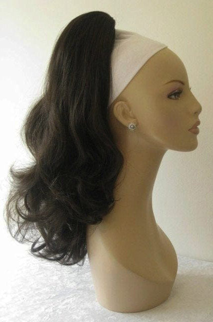 Ponytail hairpiece extension, layered with waves: Elsa