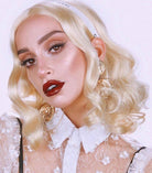 40s blonde pinup style wig with marcel waves: Lauren