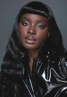 retro style black wig with long gentle waves Milena