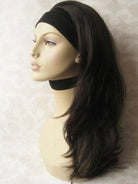 Brown half wig hairpiece (3/4 wig), gently layered: Briar